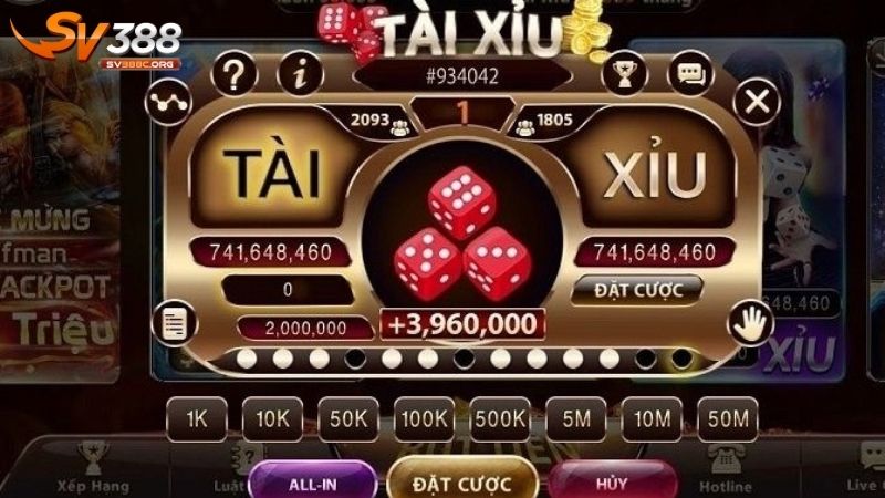 Tài Xỉu SV388 sử dụng 3 viên xí ngầu